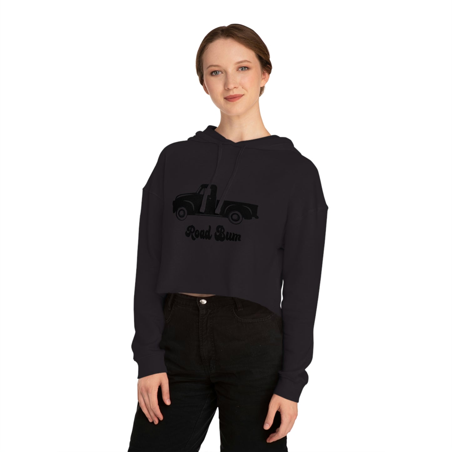 Women’s Cropped Hooded Sweatshirt - Truck