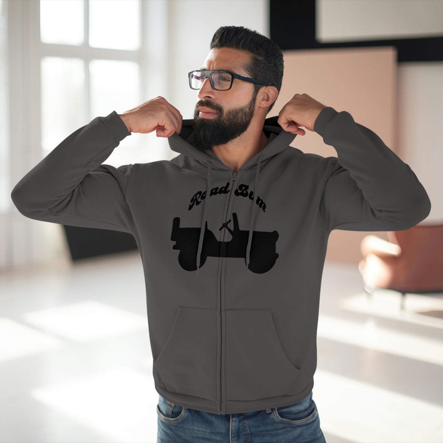 Men's Hooded Zip Sweatshirt - Jeep