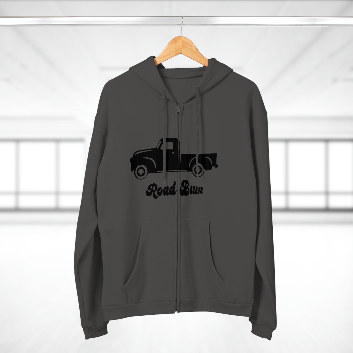 Men's Hooded Zip Sweatshirt - Truck