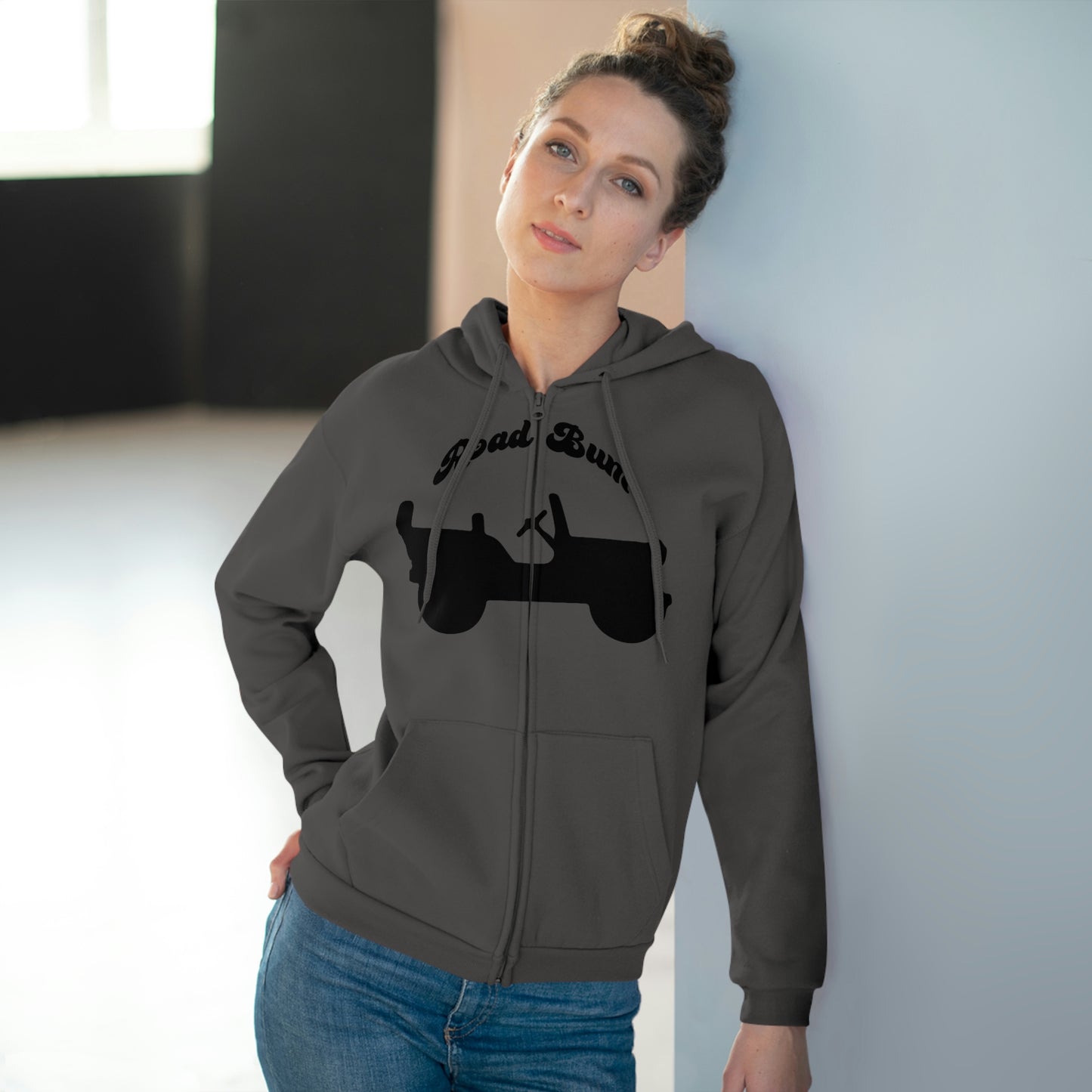 Women's Hooded Zip Sweatshirt - Jeep