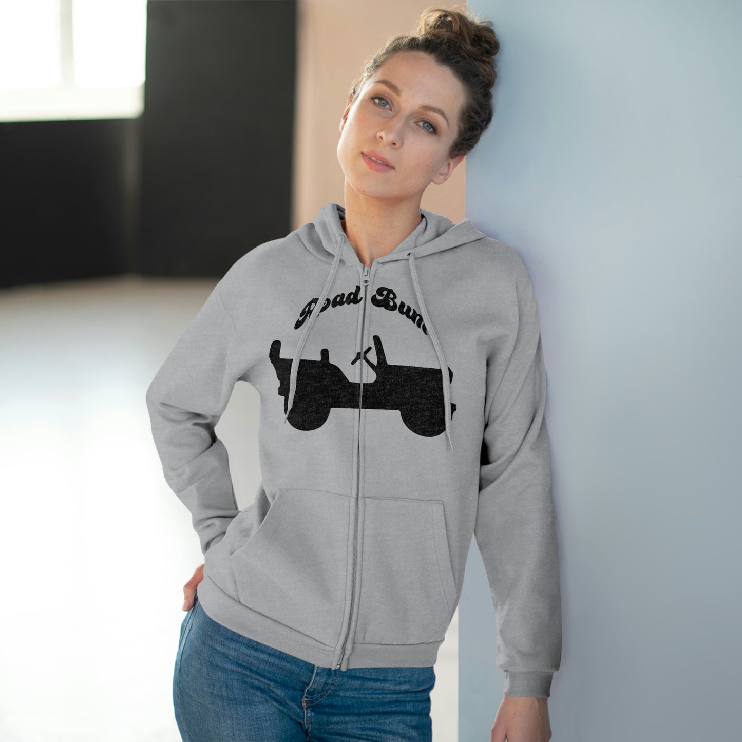 Women's Hooded Zip Sweatshirt - Jeep