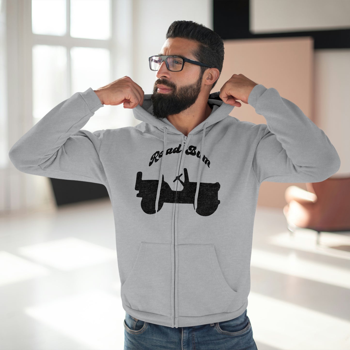 Men's Hooded Zip Sweatshirt - Jeep