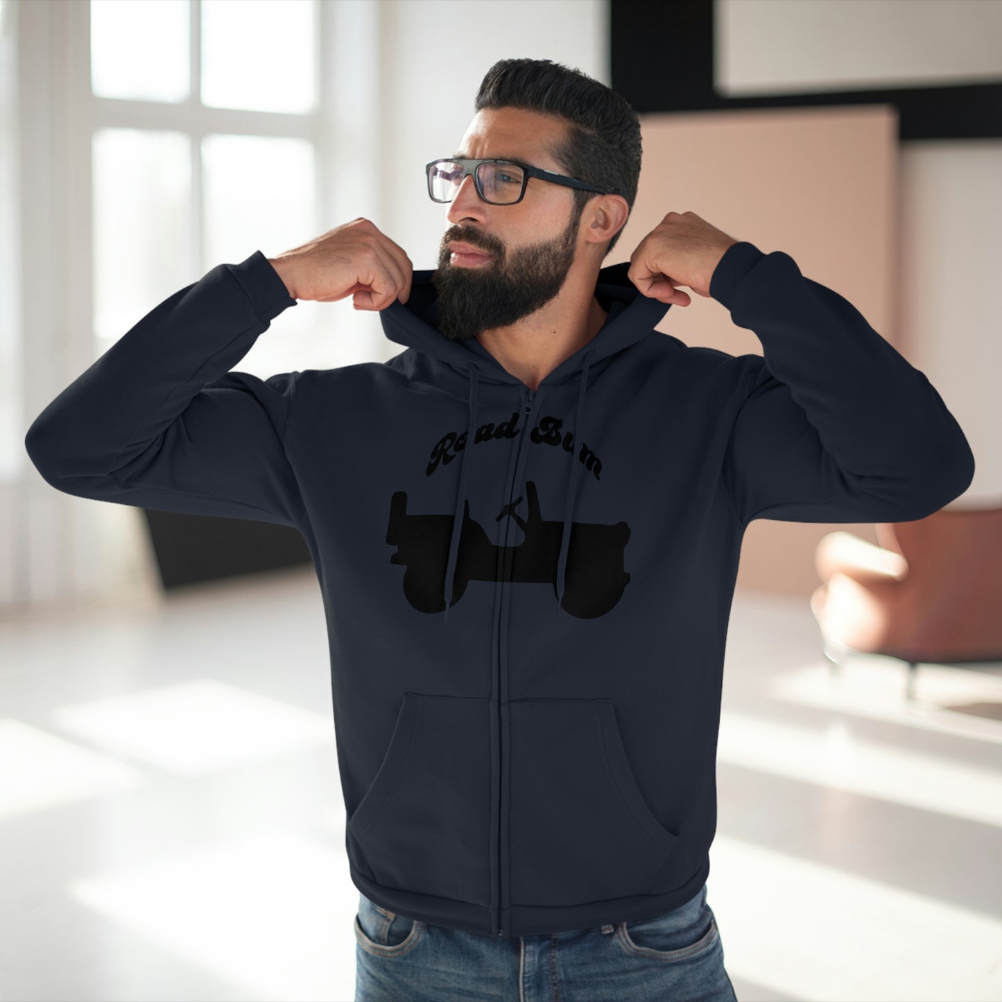 Men's Hooded Zip Sweatshirt - Jeep