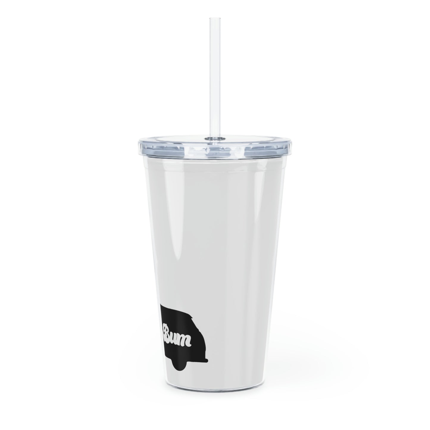 Plastic Tumbler with Straw - Bus