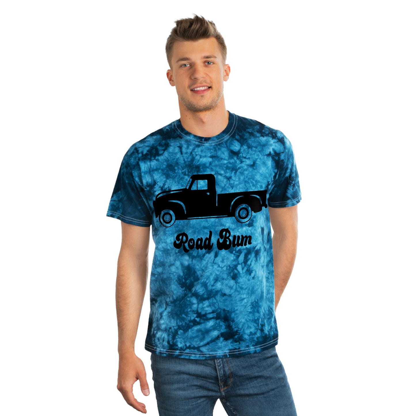 Men's Tie-Dye Tee, Crystal - Truck