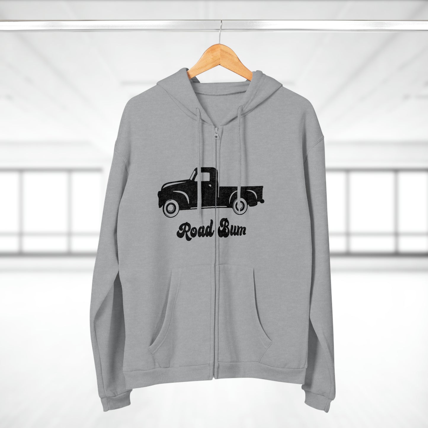 Men's Hooded Zip Sweatshirt - Truck