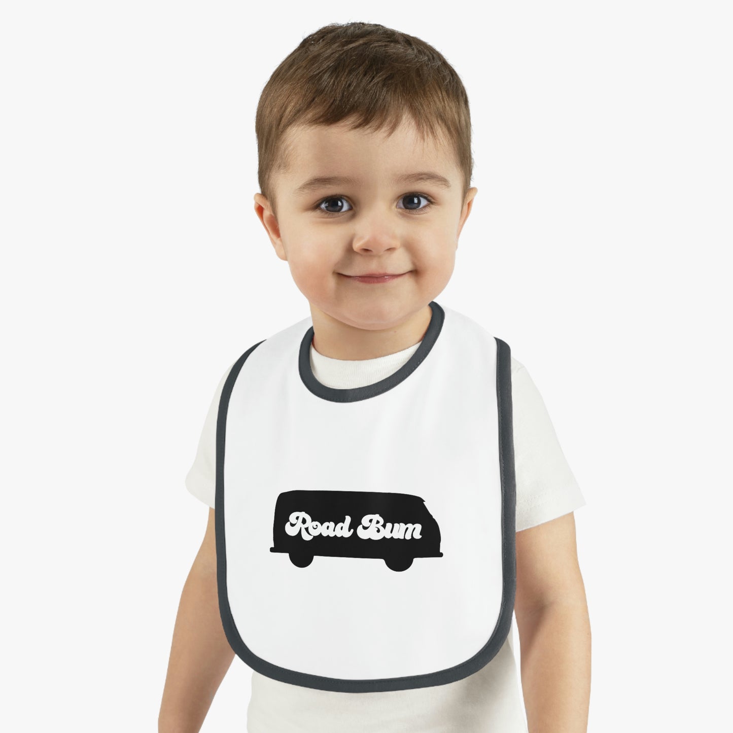 Baby Contrast Trim Jersey Bib - Bus