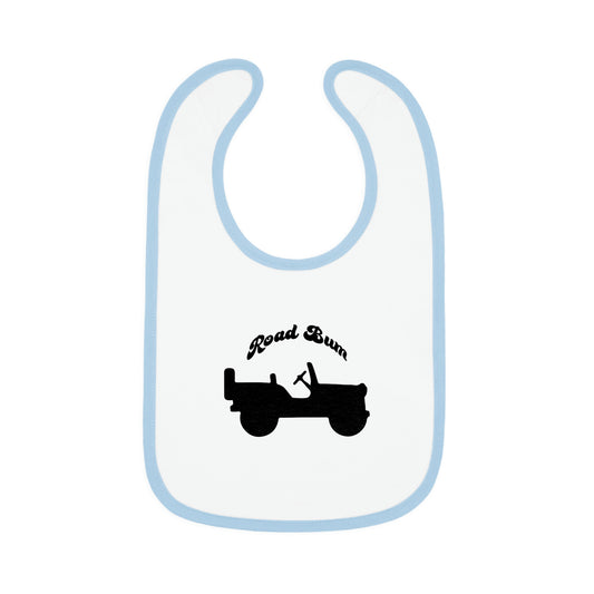 Baby Contrast Trim Jersey Bib - Jeep