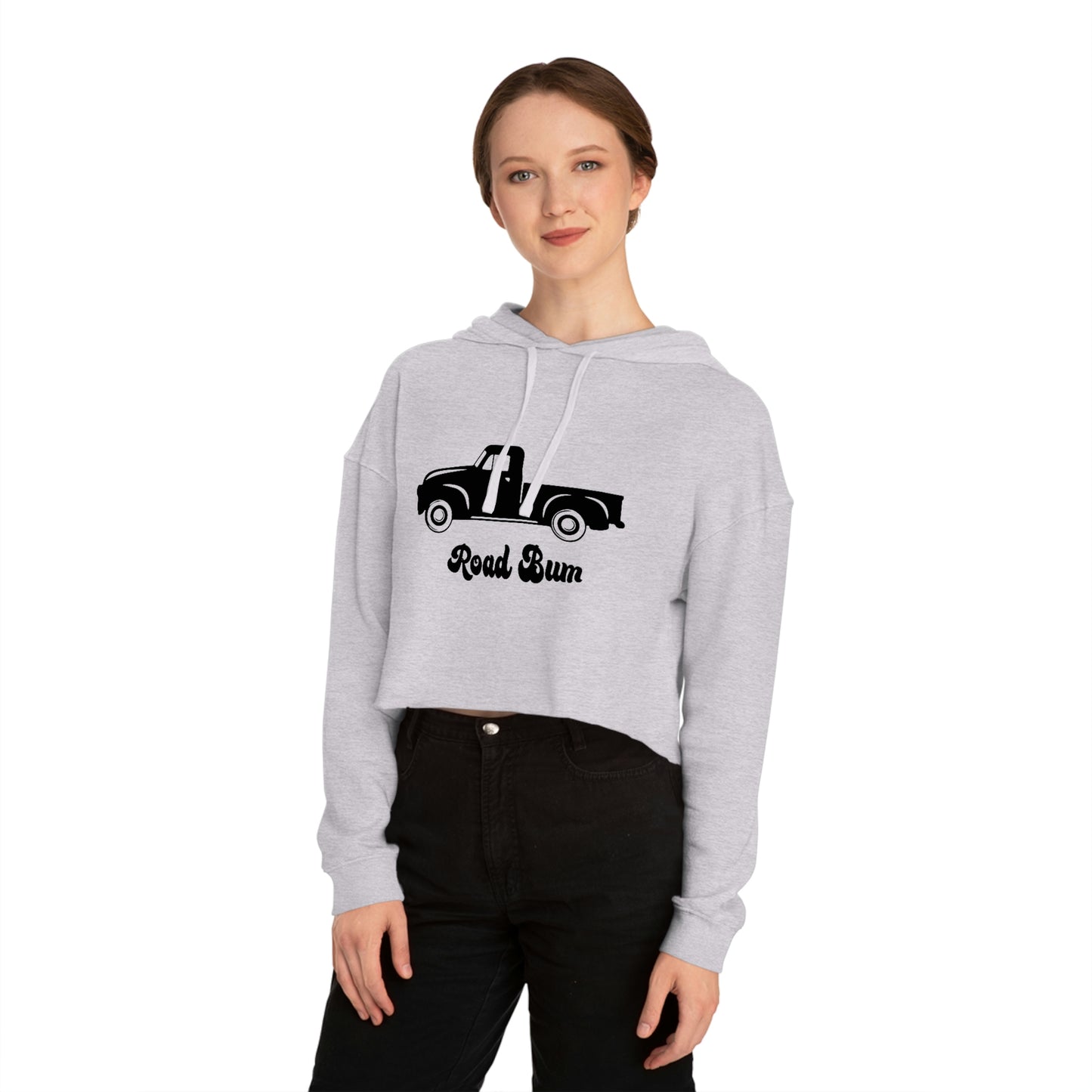 Women’s Cropped Hooded Sweatshirt - Truck