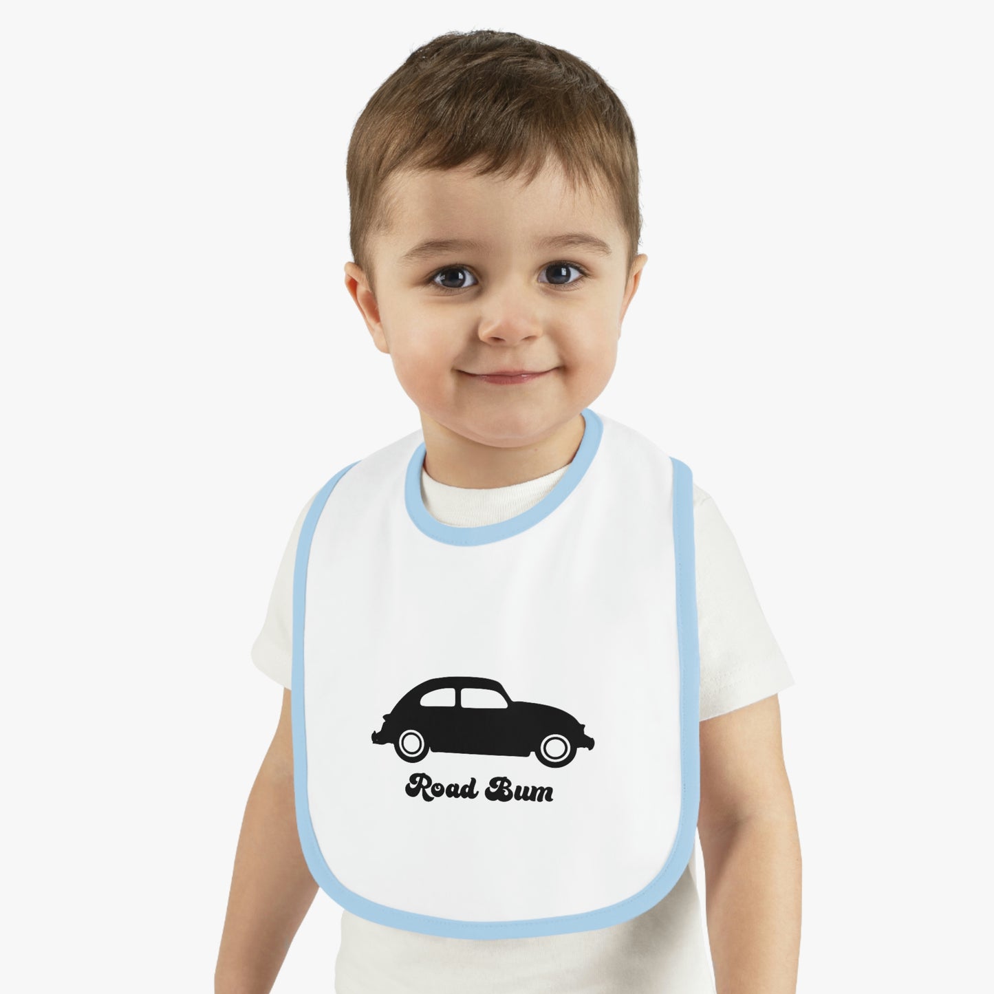 Baby Contrast Trim Jersey Bib - Beetle