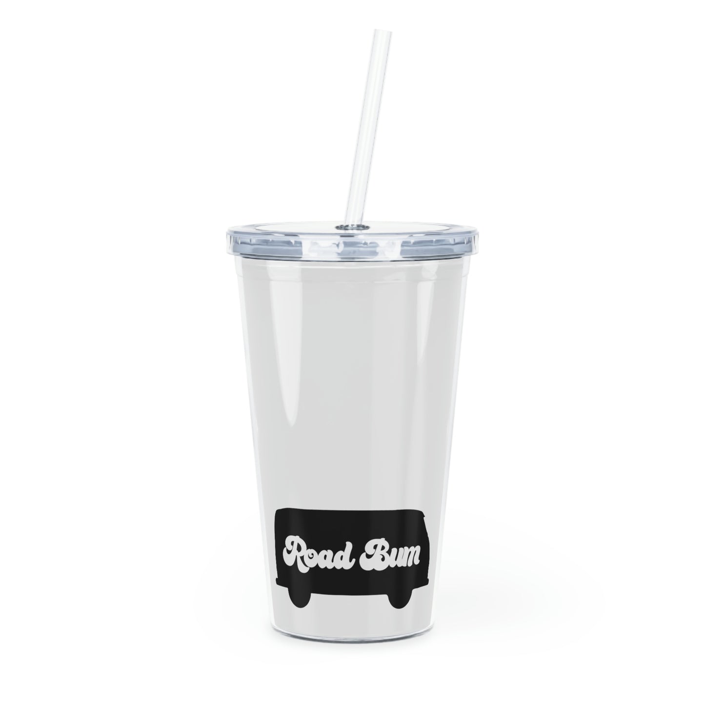 Plastic Tumbler with Straw - Bus