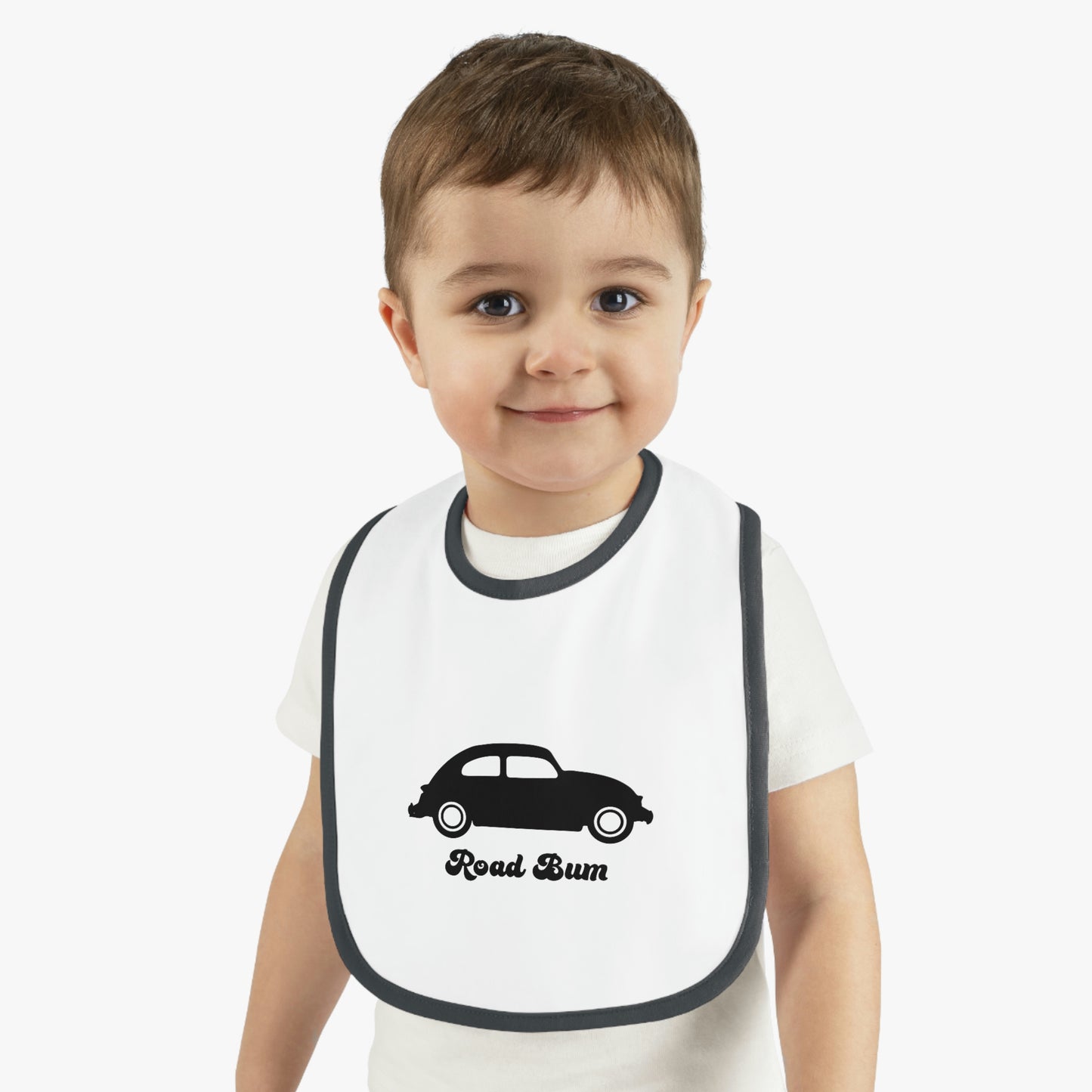 Baby Contrast Trim Jersey Bib - Beetle