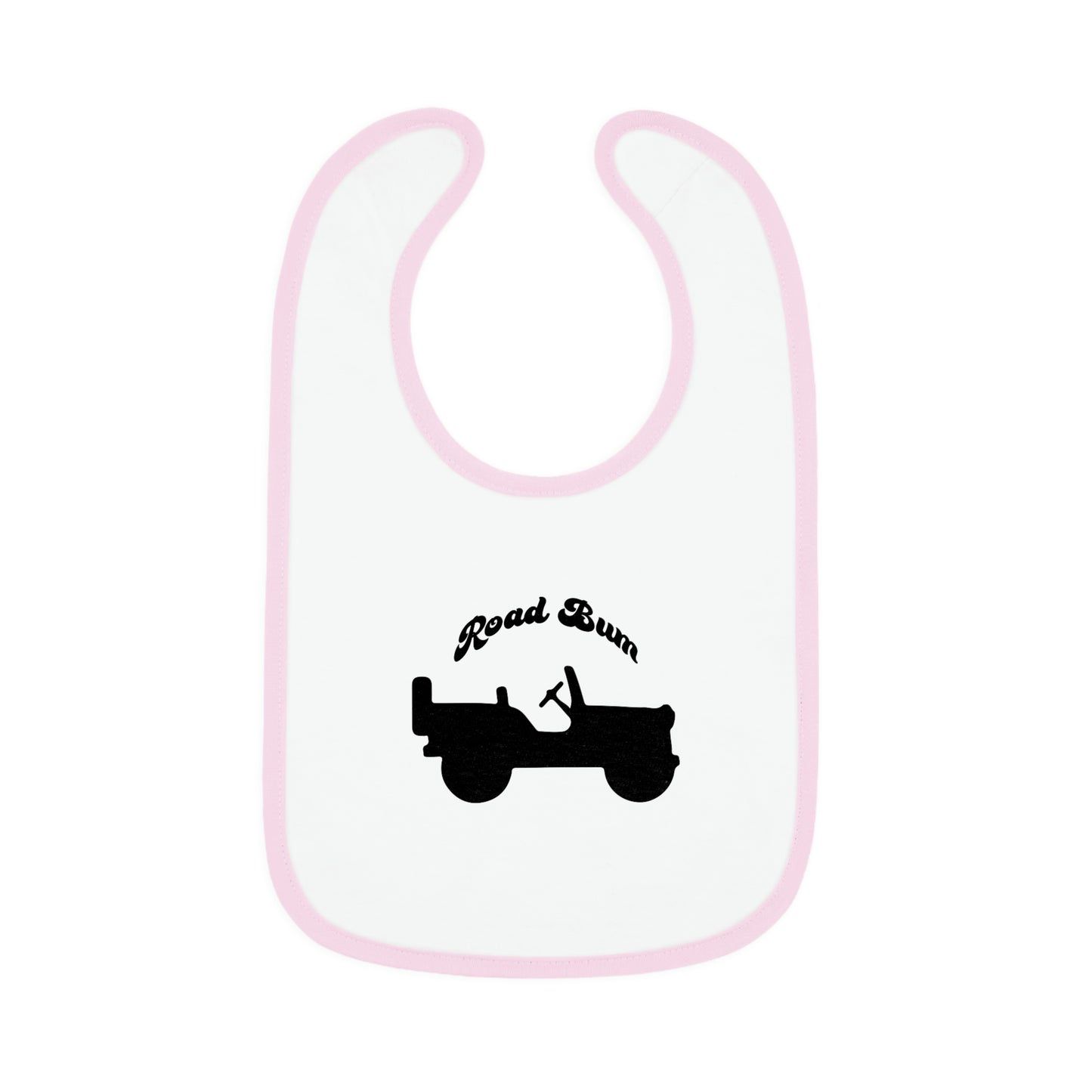 Baby Contrast Trim Jersey Bib - Jeep