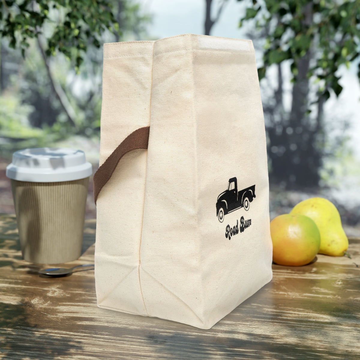 Canvas Lunch Bag With Strap - Truck