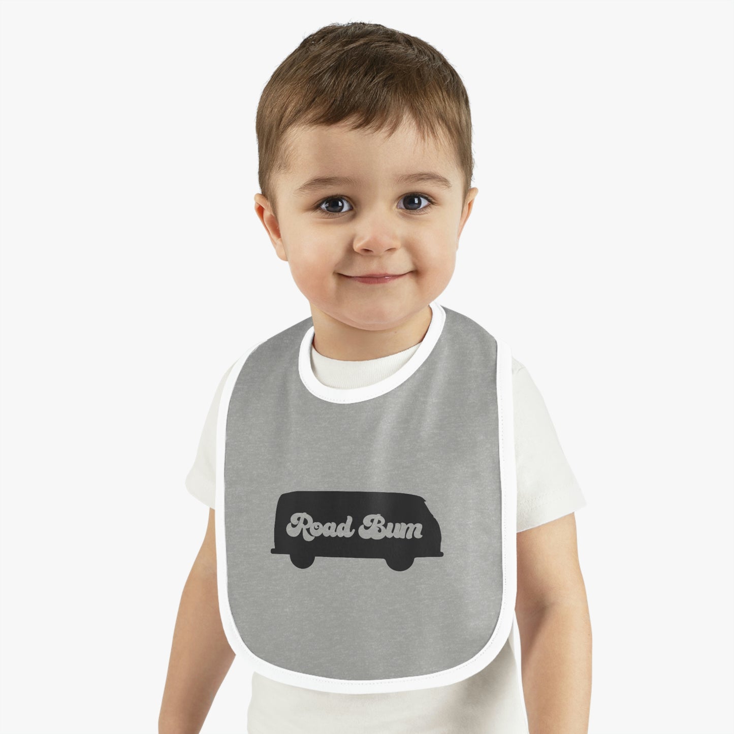 Baby Contrast Trim Jersey Bib - Bus