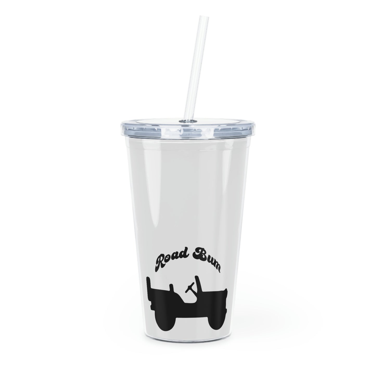 Plastic Tumbler with Straw - Jeep