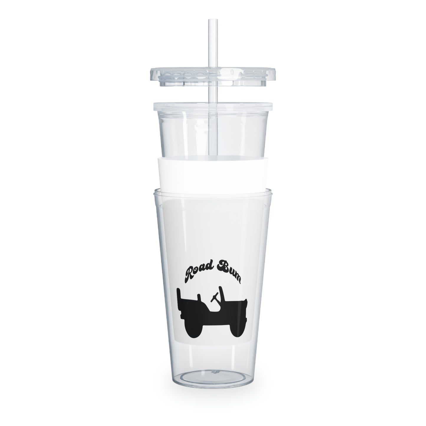 Plastic Tumbler with Straw - Jeep