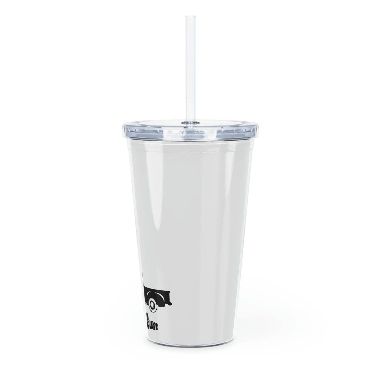 Plastic Tumbler with Straw - Truck