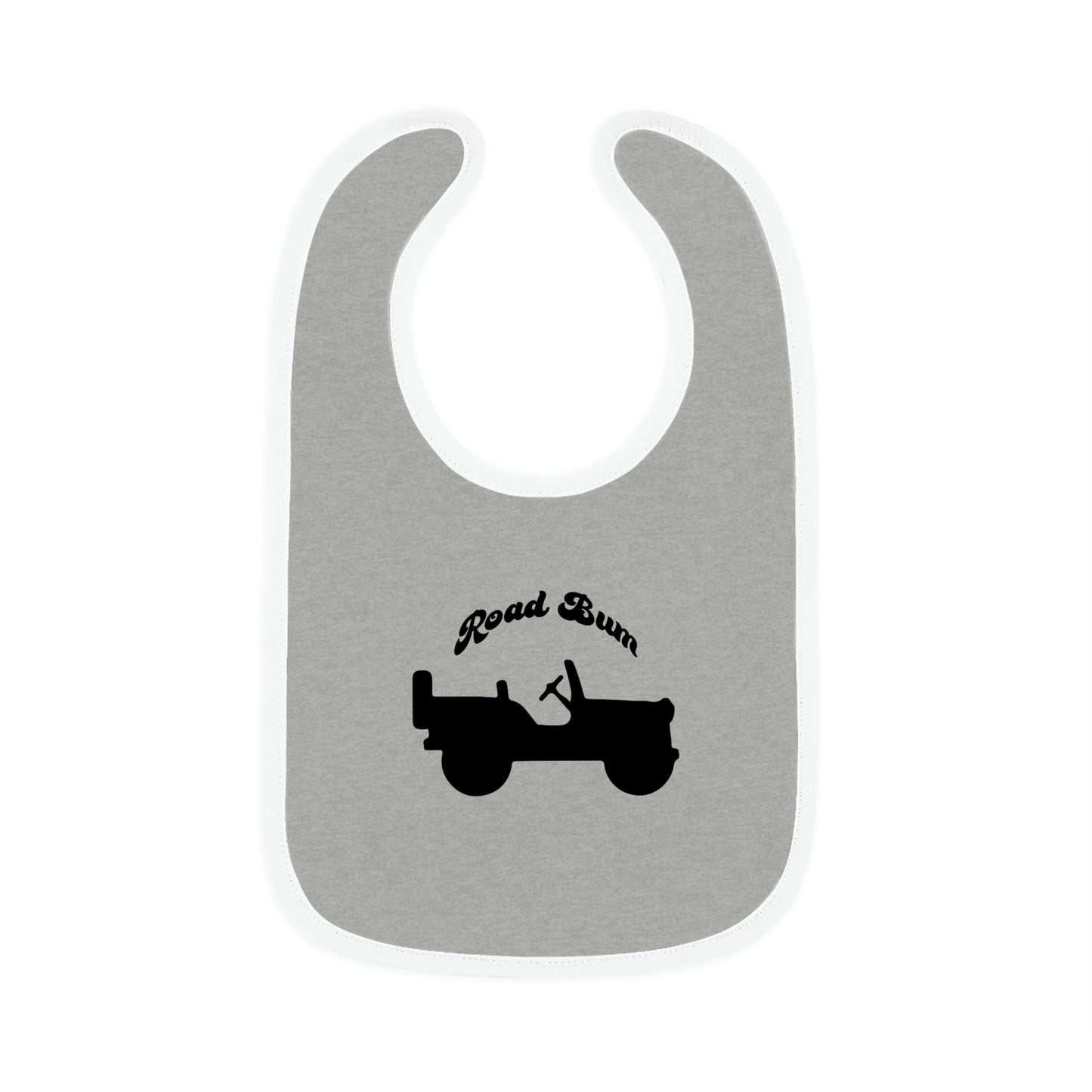 Baby Contrast Trim Jersey Bib - Jeep