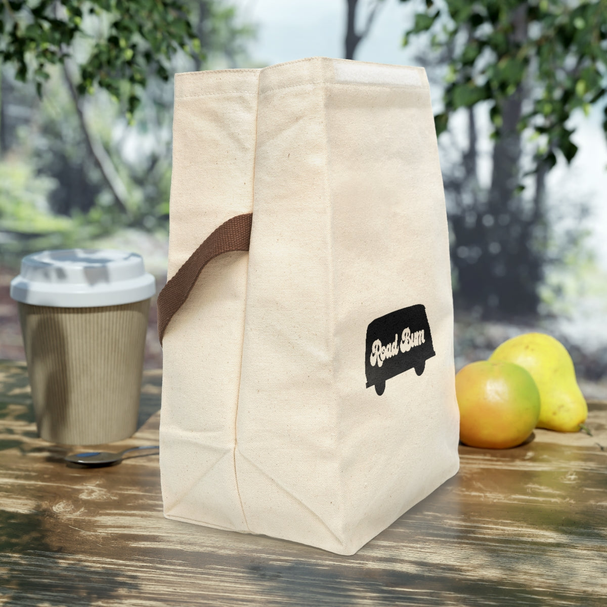 Canvas Lunch Bag With Strap - Bus