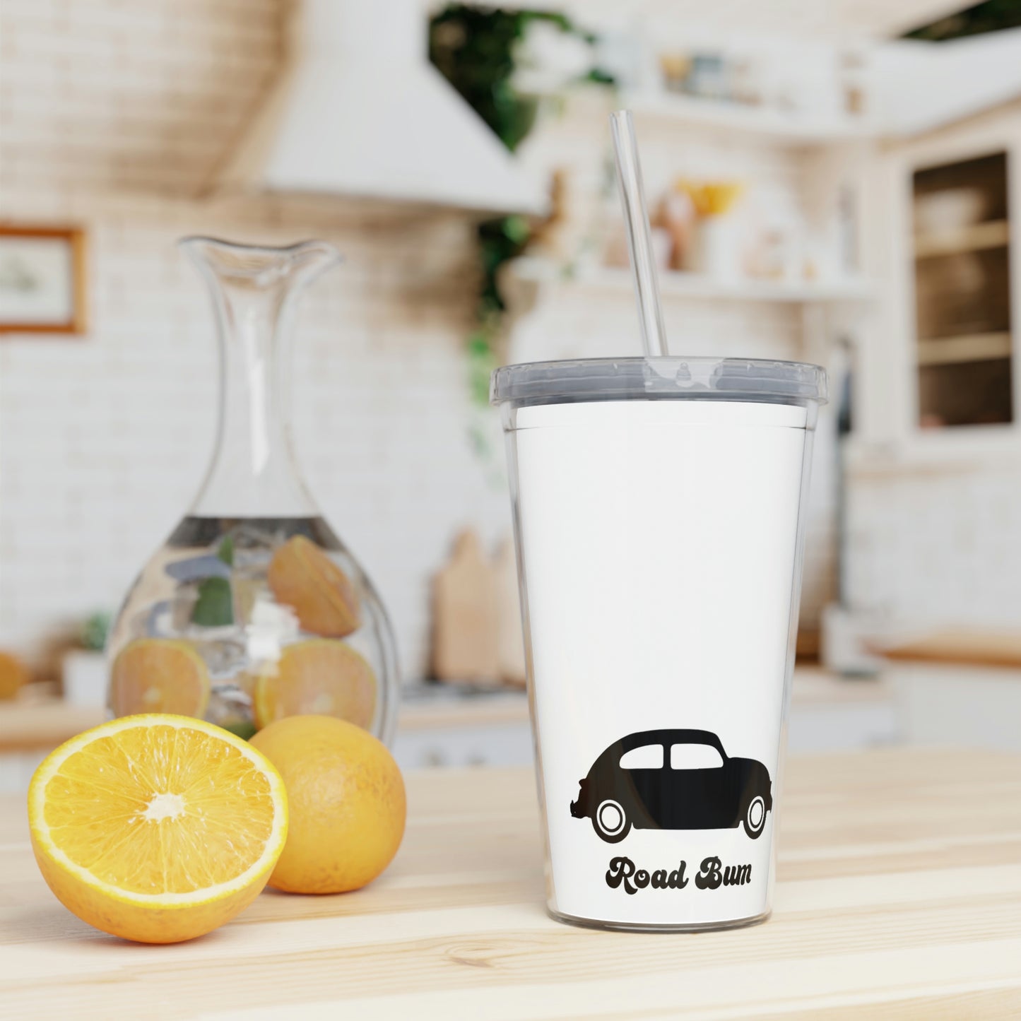 Plastic Tumbler with Straw - Beetle