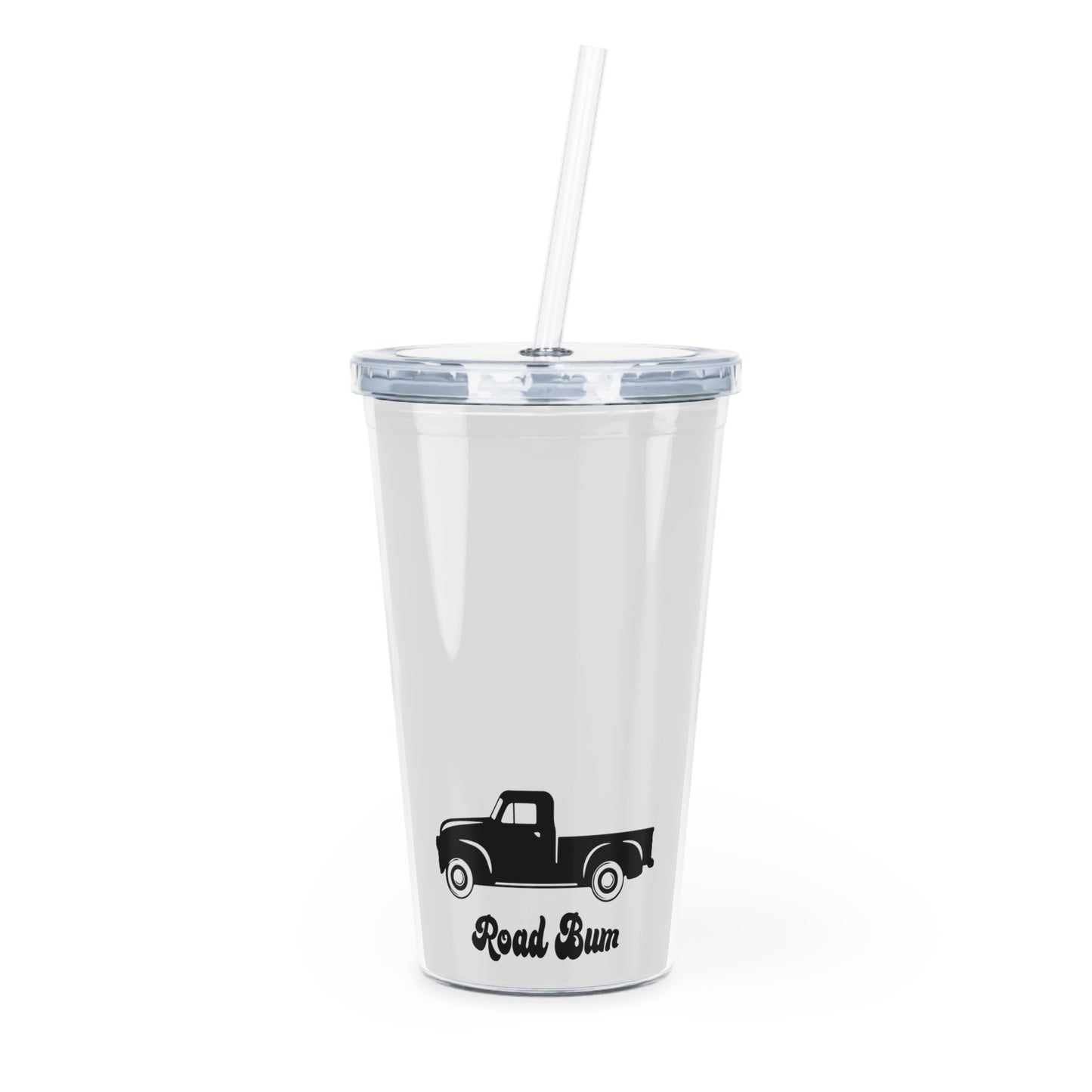 Plastic Tumbler with Straw - Truck