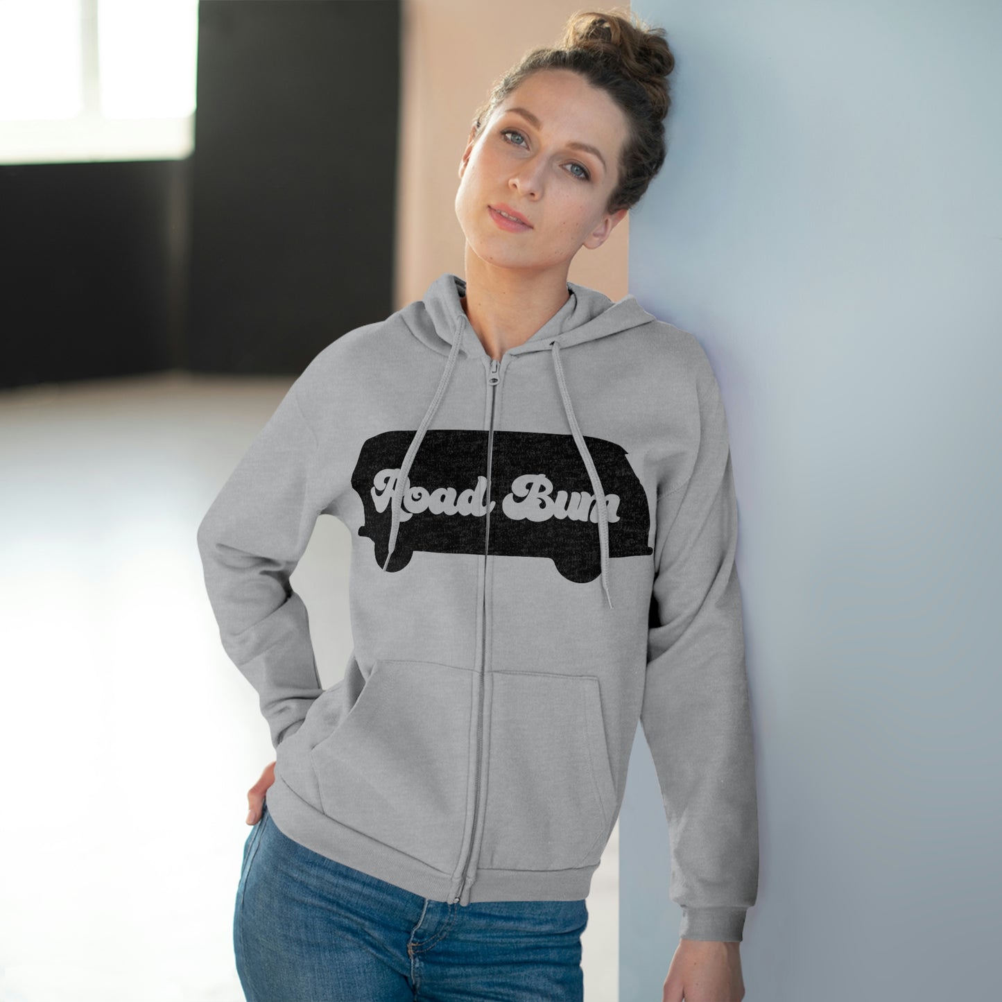 Women's Hooded Zip Sweatshirt - Bus